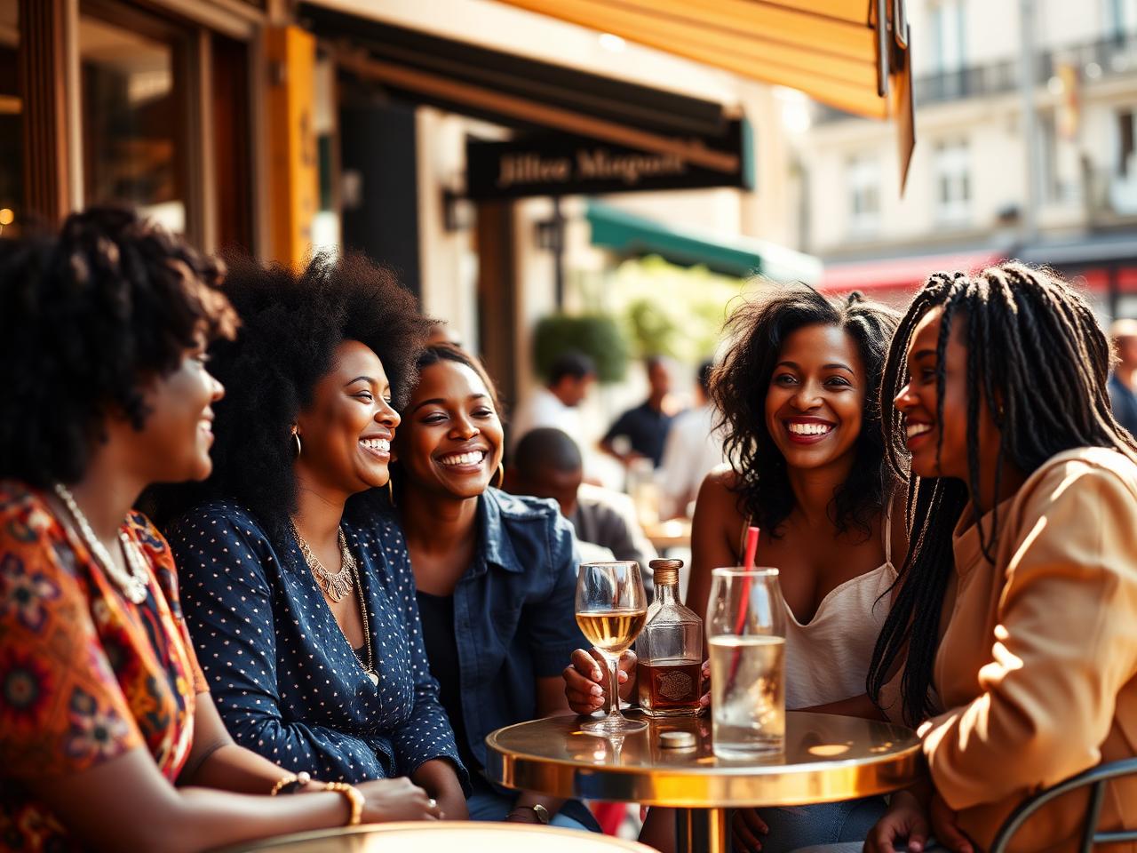 Membres de la diaspora réunis en terrasse